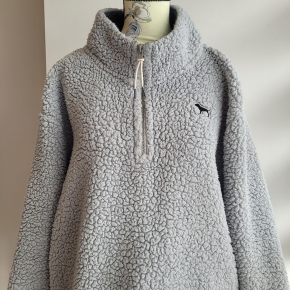 Victoria Secret PINK | Small Gray Fleece Sweatshirt - Picture 2 of 6